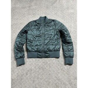 Lululemon‎ Non-Stop Bomber Jacket Womens 4 Teal Shadow Green Reversible Full Zip